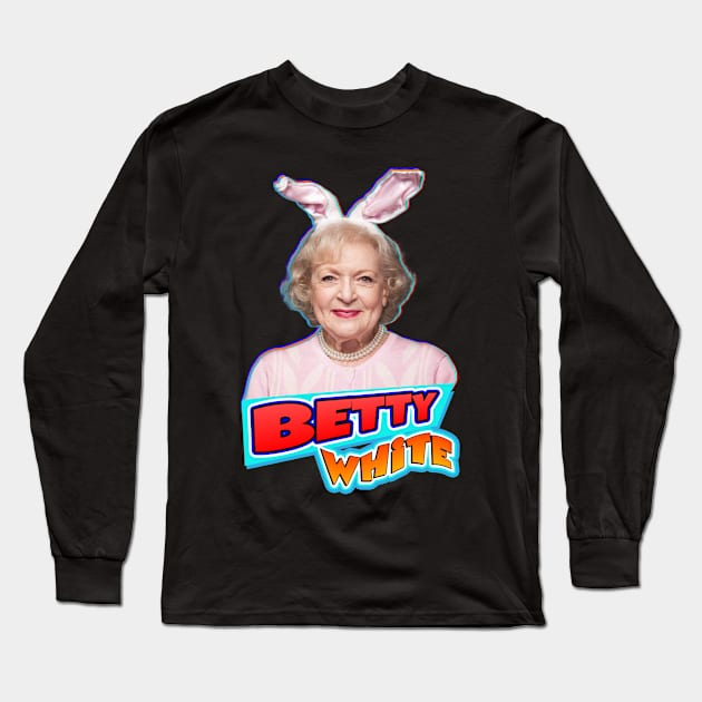 betty white beautiful Long Sleeve T-Shirt by alustown